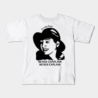 Dorothy Parker Portrait and Quote Kids T-Shirt